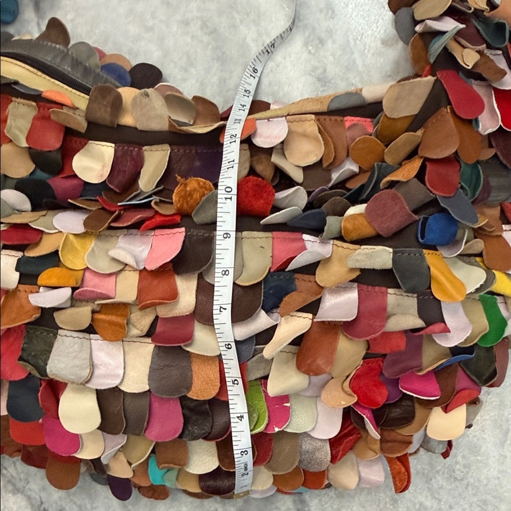 Multicolor Patchwork Hobo Bag - image 7